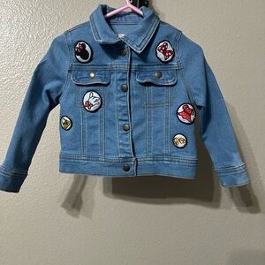 Disney Tutu Couture denim jacket with patches 2T. Great condition.